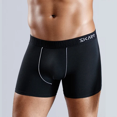 Bokserki męskie bawełniane w panterkę, wygodne majtki B9 czarny