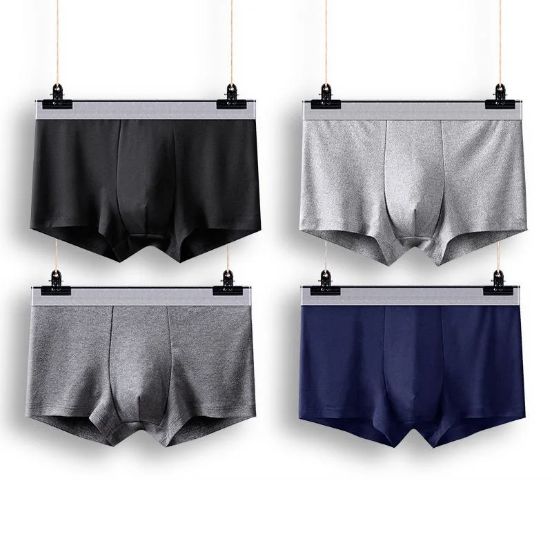 Bokserki męskie oddychające, gładkie, plus size Ab2