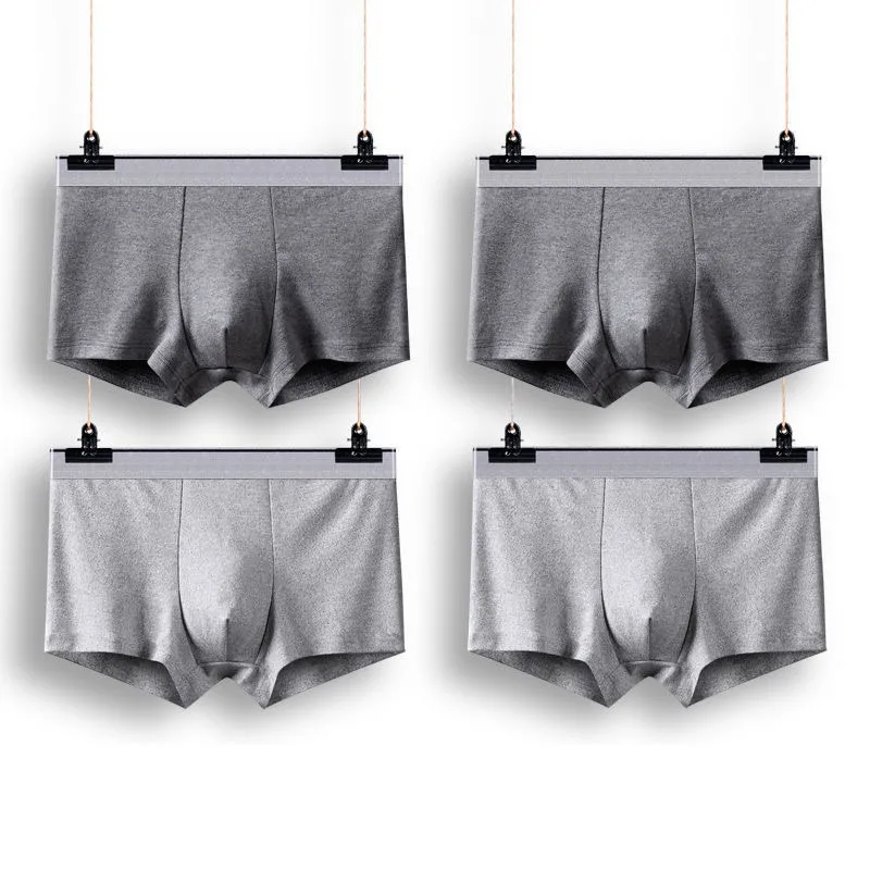 Bokserki męskie oddychające, gładkie, plus size Ab4
