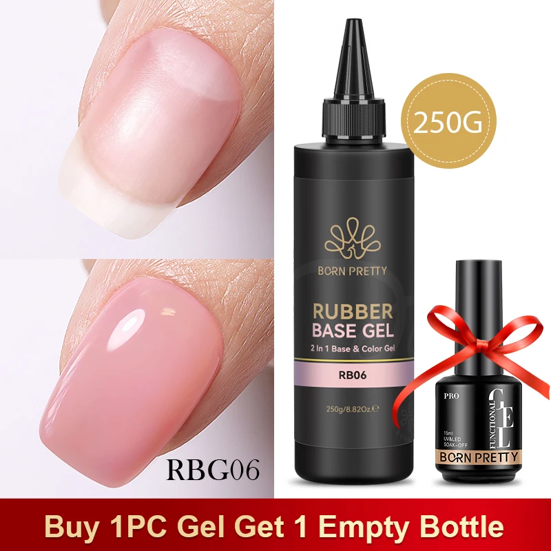 BORN PRETTY baza i top żelowy 250 g - galaretkowy nude Rbg06 250g