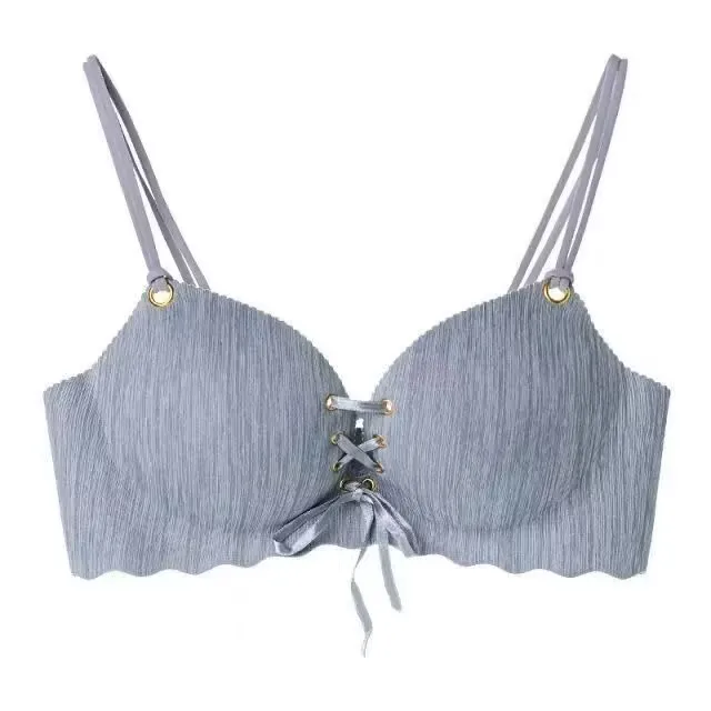 Bralette w paski bandaż push-up regulowane ramiączka Wielo