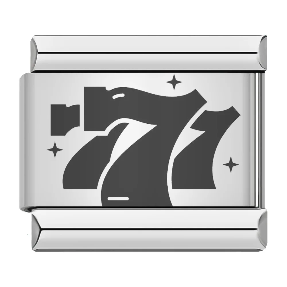 Bransoletka ze stali z zawieszkami Italian Charm 9 mm Nagi