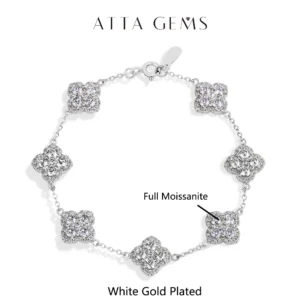 Bransoletka z moissanitem ze srebra próby 925 Full moissanite