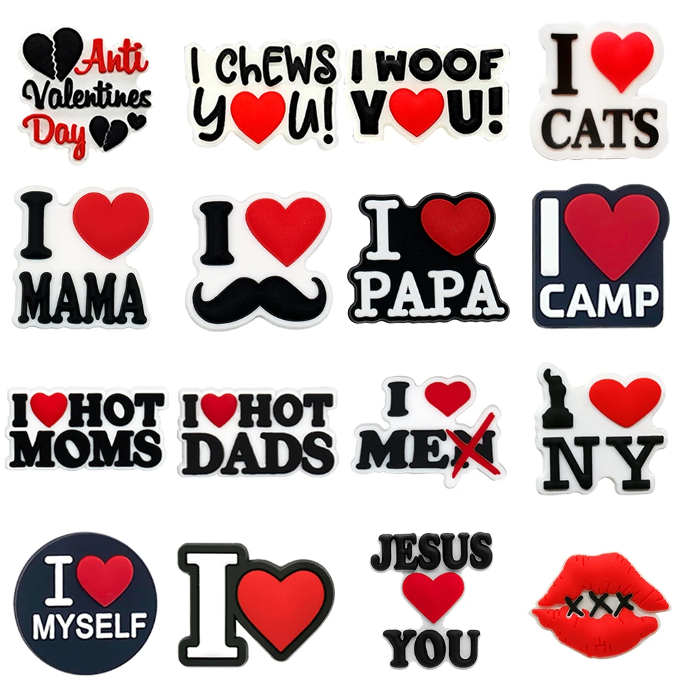 Breloczek do butów Crocs z serii I Love – ozdoba do chodaków Ilove 16