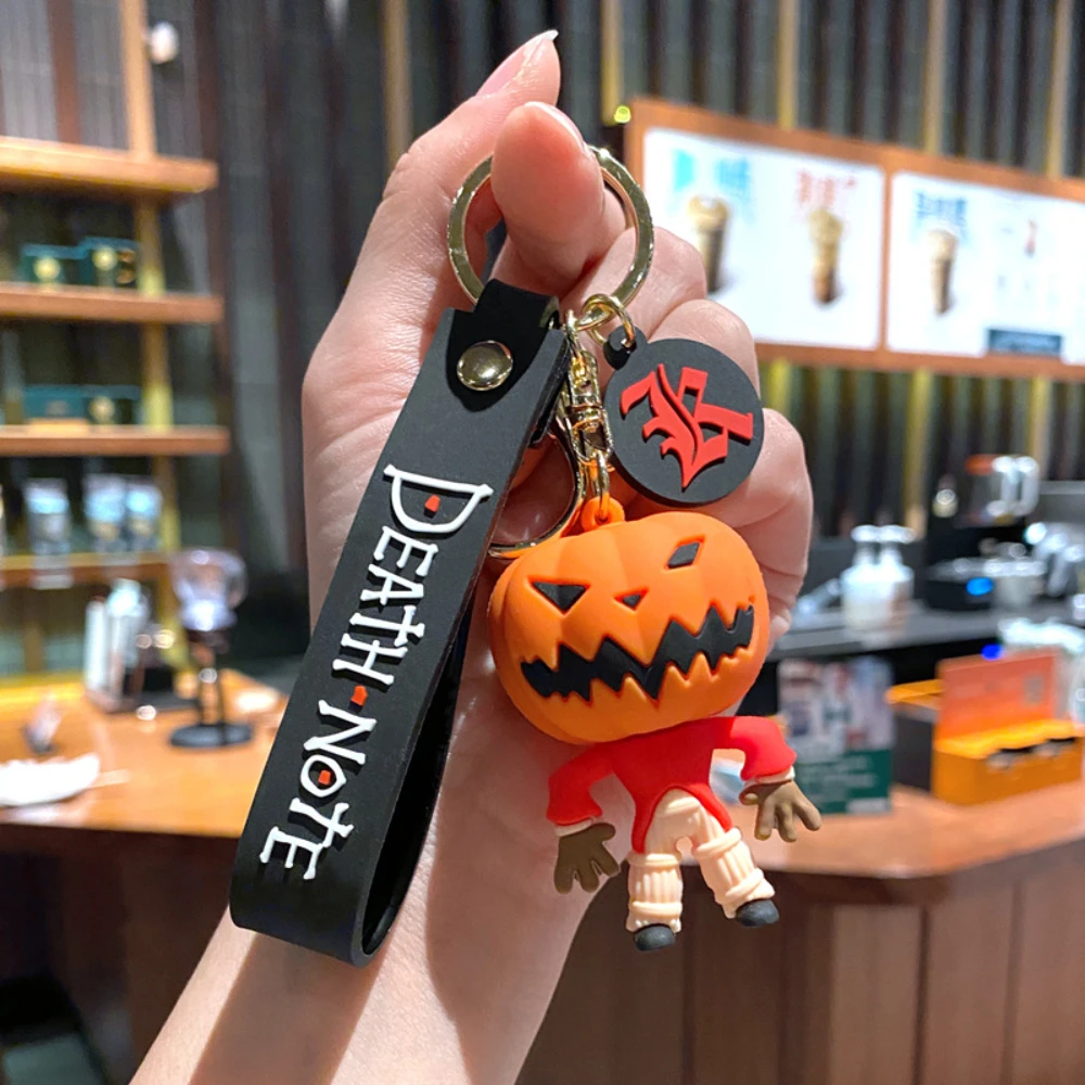 Breloczek do kluczy w klimacie horroru na Halloween Brązowy