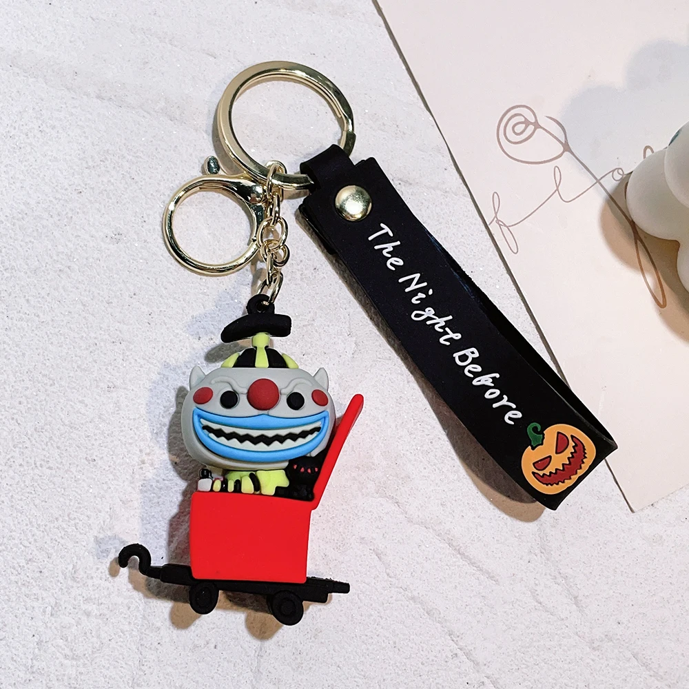 Breloczek do kluczy w klimacie horroru na Halloween Fioletowy