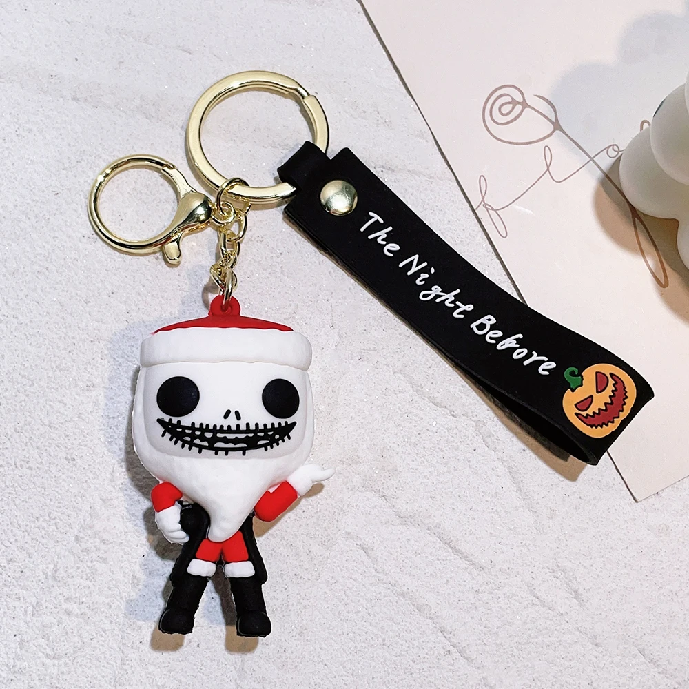 Breloczek do kluczy w klimacie horroru na Halloween żółty