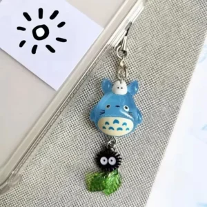 Breloczek do telefonu z kotkiem Totoro w stylu Y2K Niebieski longmao