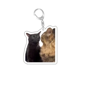 Breloczek mem Huh Cat - zdezorientowany kot Style 8