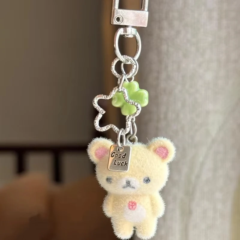 Breloczek do telefonu z misiem Rilakkuma – pluszowy zawieszka flokowana żółty