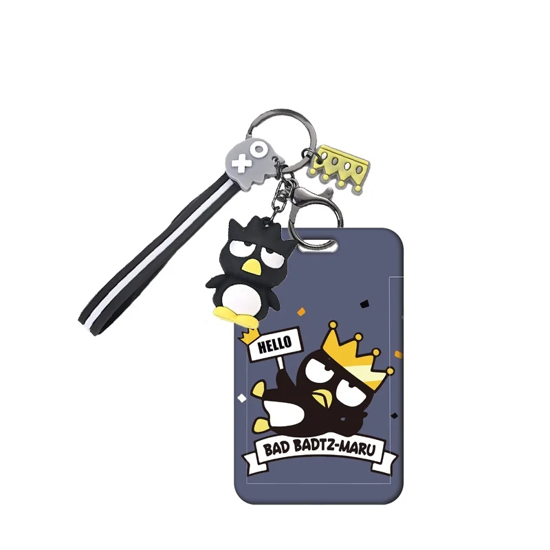Breloczek Sanrio z etui na kartę i identyfikator Czarny i czerwony