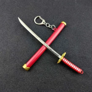 Brelok do kluczy miecz katana z pochwą Czarny