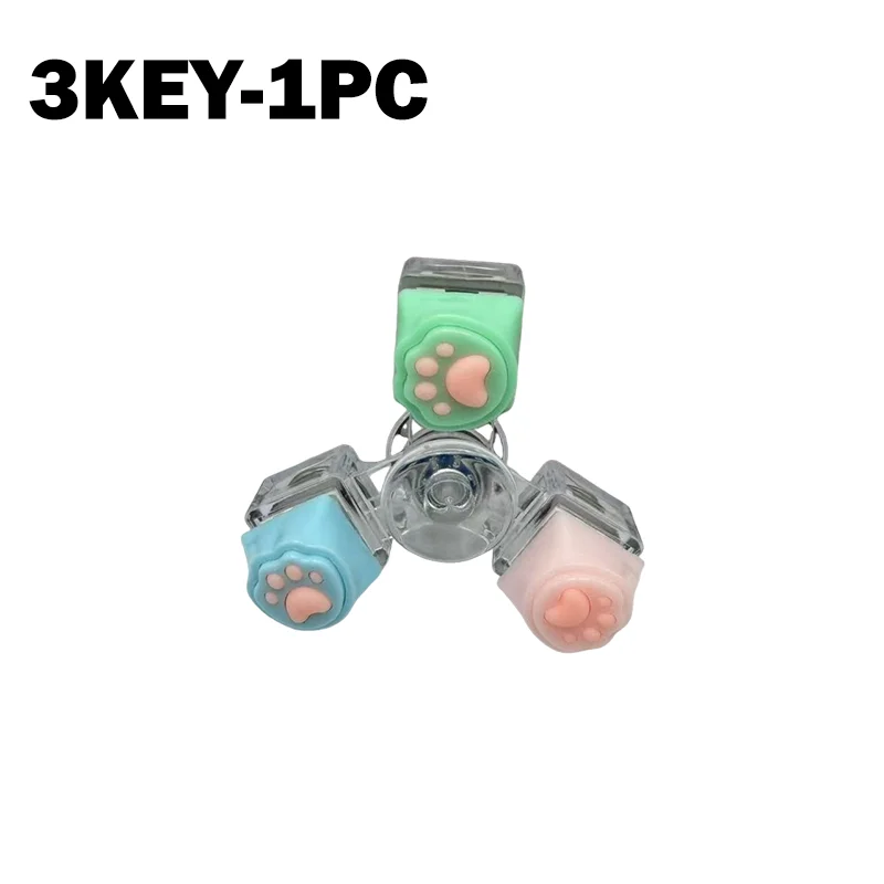 Brelok fidget spinner kształt kociej łapki do mechanicznej klawiatury Biały