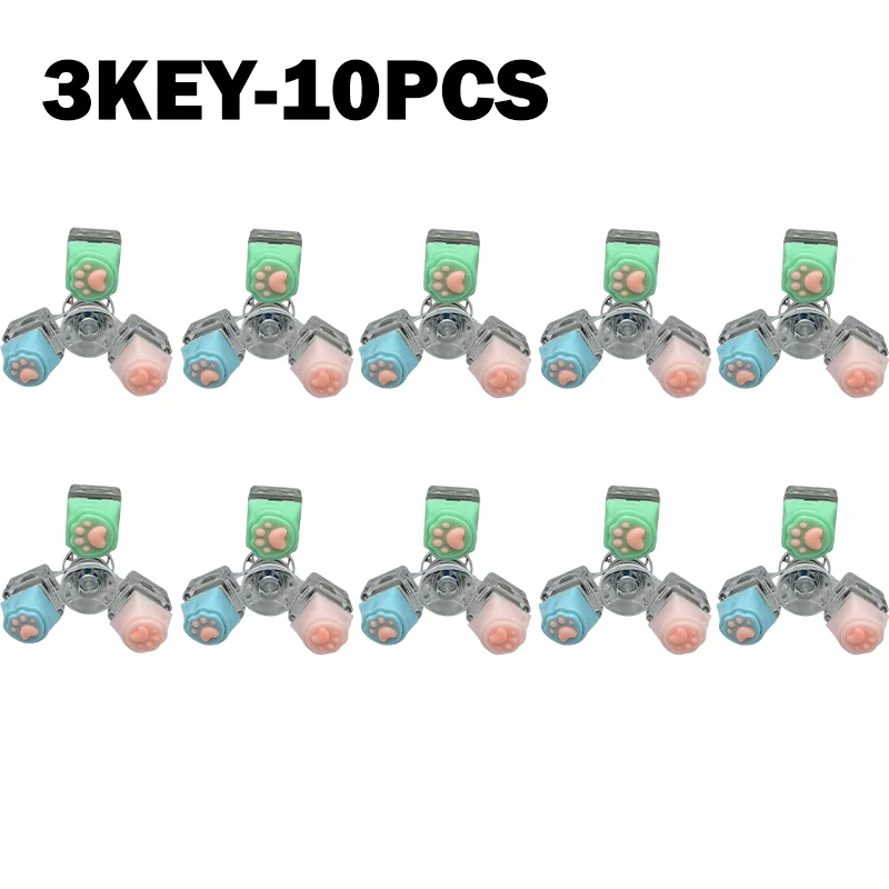 Brelok fidget spinner kształt kociej łapki do mechanicznej klawiatury Fioletowy