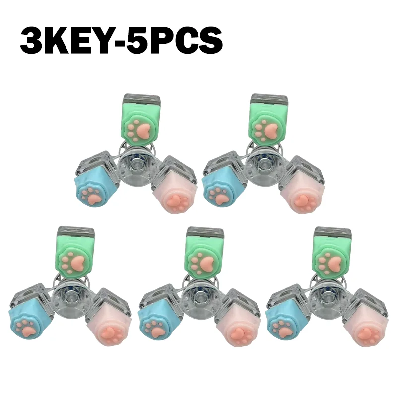 Brelok fidget spinner kształt kociej łapki do mechanicznej klawiatury Szary