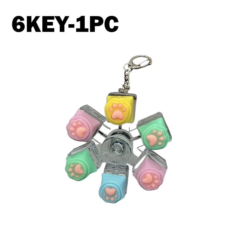 Brelok fidget spinner kształt kociej łapki do mechanicznej klawiatury Zielony