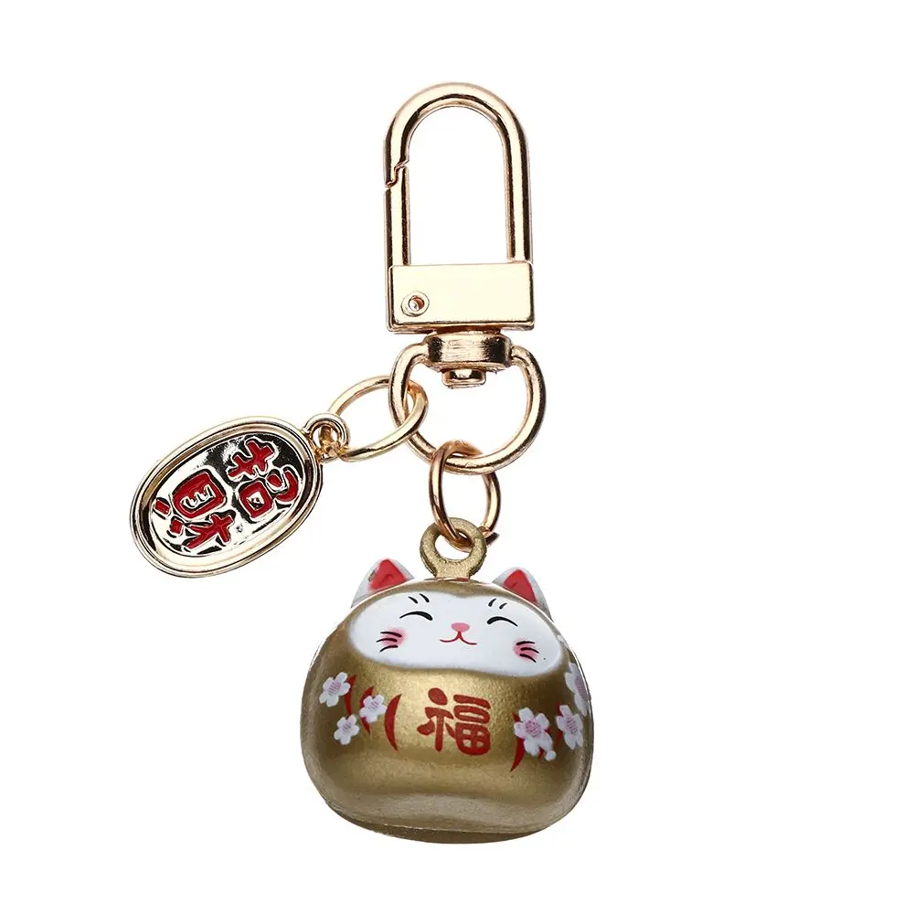Brelok do kluczy japoński szczęśliwy kot Lucky Cat Złoty