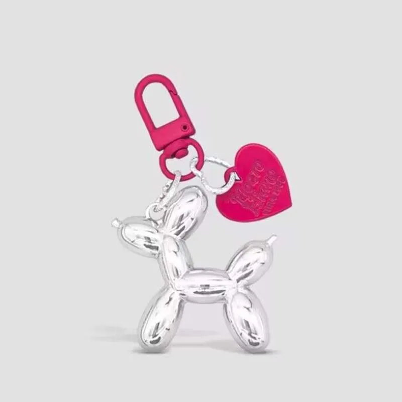 Brelok do kluczy Balloon Dog styl punk Y2K Czerwony