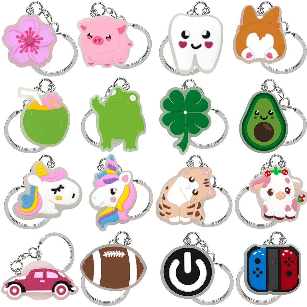 Brelok LED świecący kot jednorożec do kluczy Led keychains
