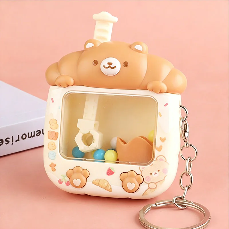 Brelok maszyna gacha z pandą i shiba inu – miniaturowa Biały