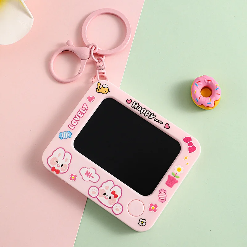 Brelok mini tablica kreatywna z funkcją ścierania DIY Biały