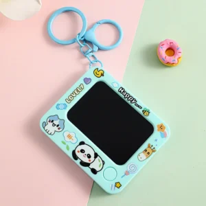 Brelok mini tablica kreatywna z funkcją ścierania DIY Czarny