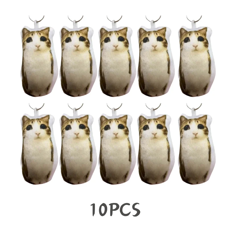Brelok mówiący kot obrotowy pluszowy do plecaka 10pcs