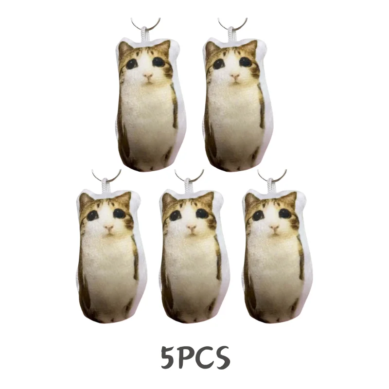 Brelok mówiący kot obrotowy pluszowy do plecaka 5pcs