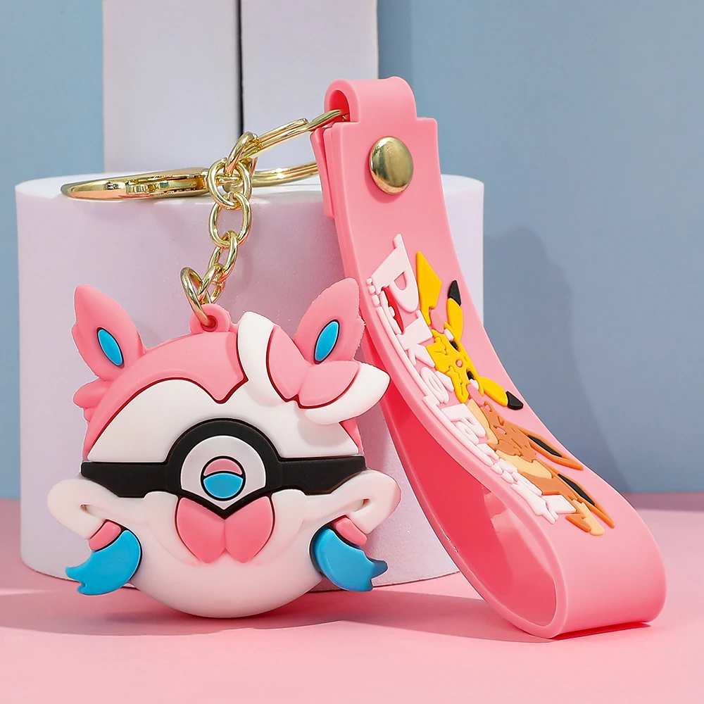 Brelok Poké Ball z PVC do kluczy i torby Czerwony