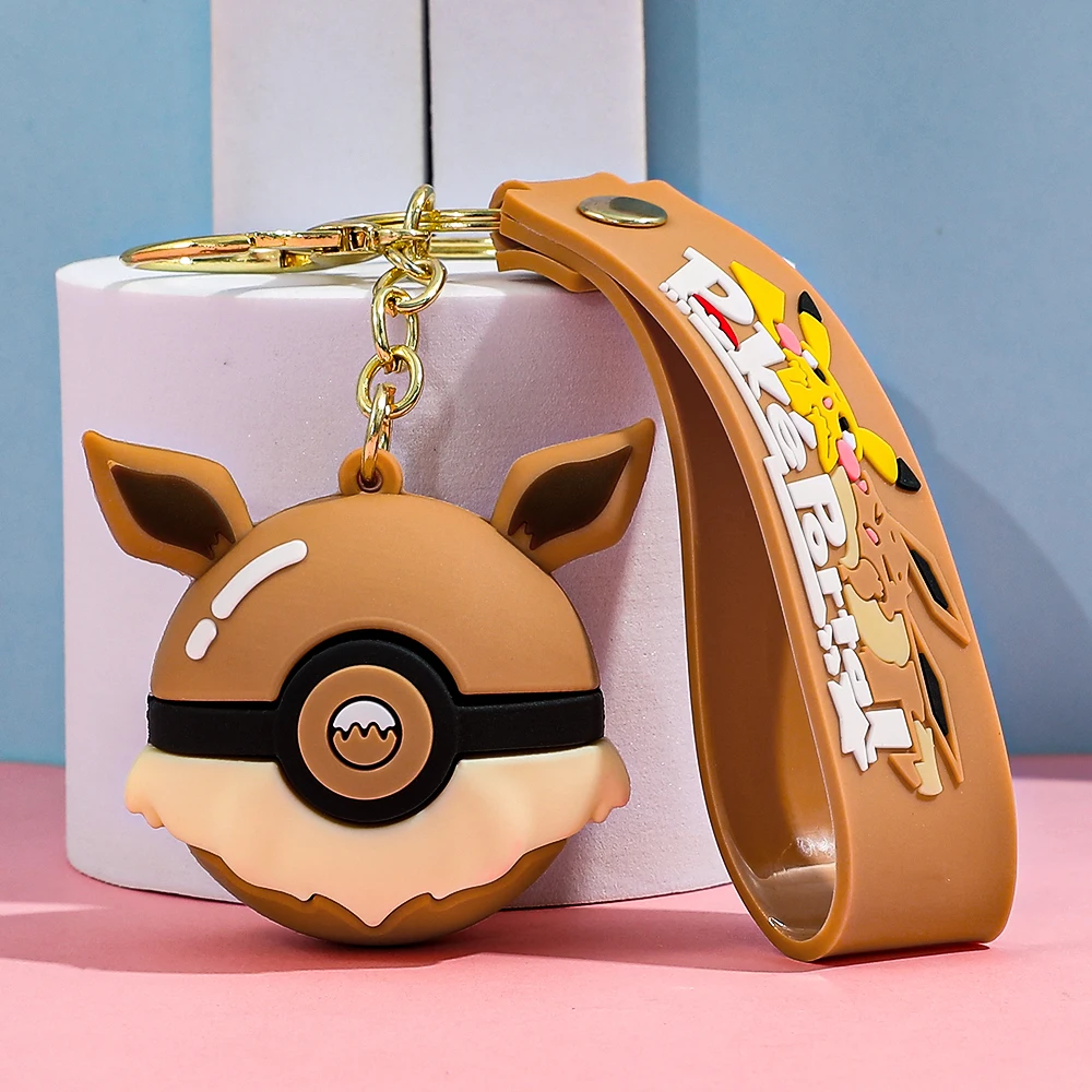 Brelok Poké Ball z PVC do kluczy i torby Niebieski