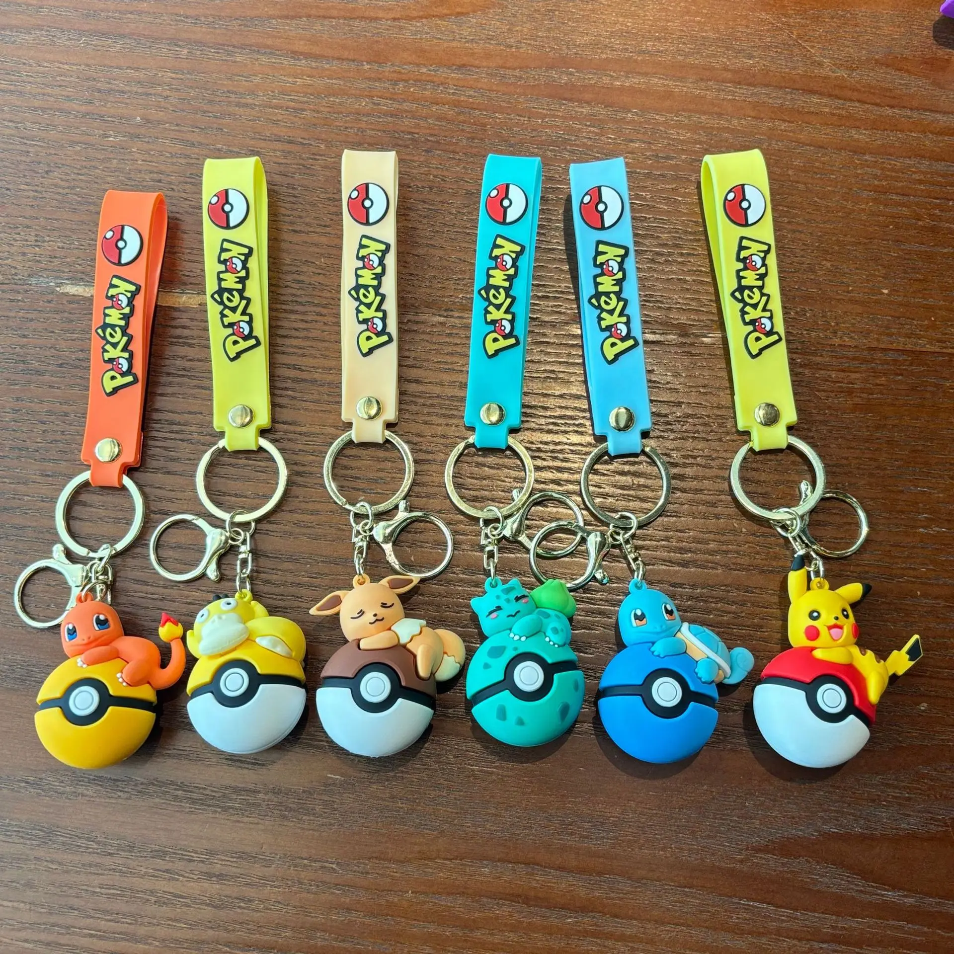 Brelok Poké Ball z PVC do kluczy i torby Srebrny