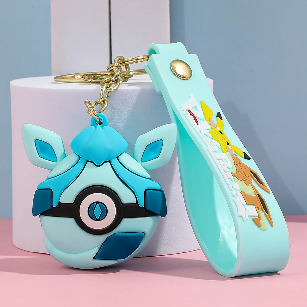 Brelok Poké Ball z PVC do kluczy i torby Szary