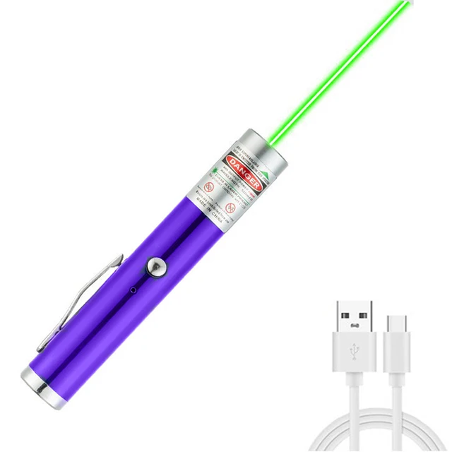 Brelok z wskaźnikiem laserowym i latarką LED — zabawka dla kota Niebieski