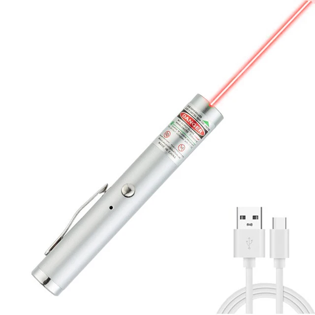 Brelok z wskaźnikiem laserowym i latarką LED — zabawka dla kota Złoto