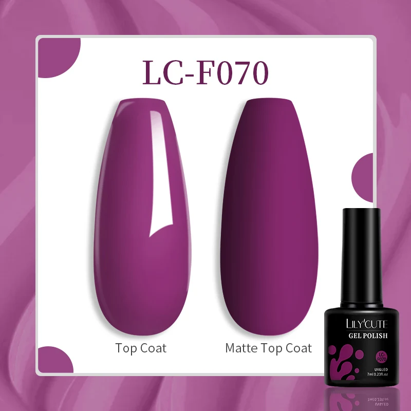Brokatowy lakier hybrydowy LILYCUTE 7 ml 70