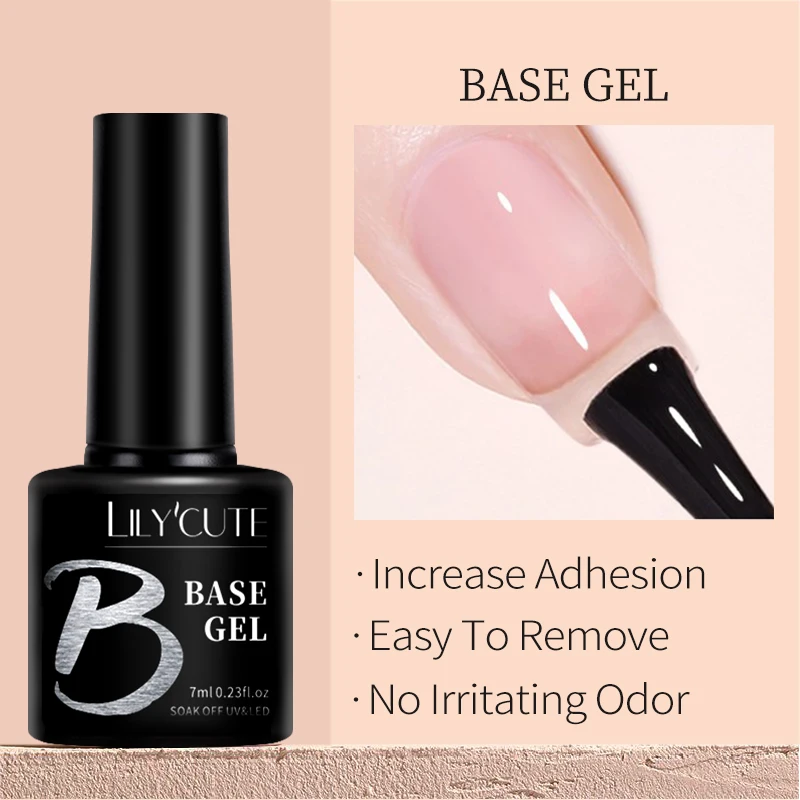 Brokatowy lakier hybrydowy LILYCUTE 7 ml Base gel