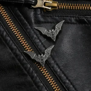 Broszka nietoperz w stylu punk vintage Czarny