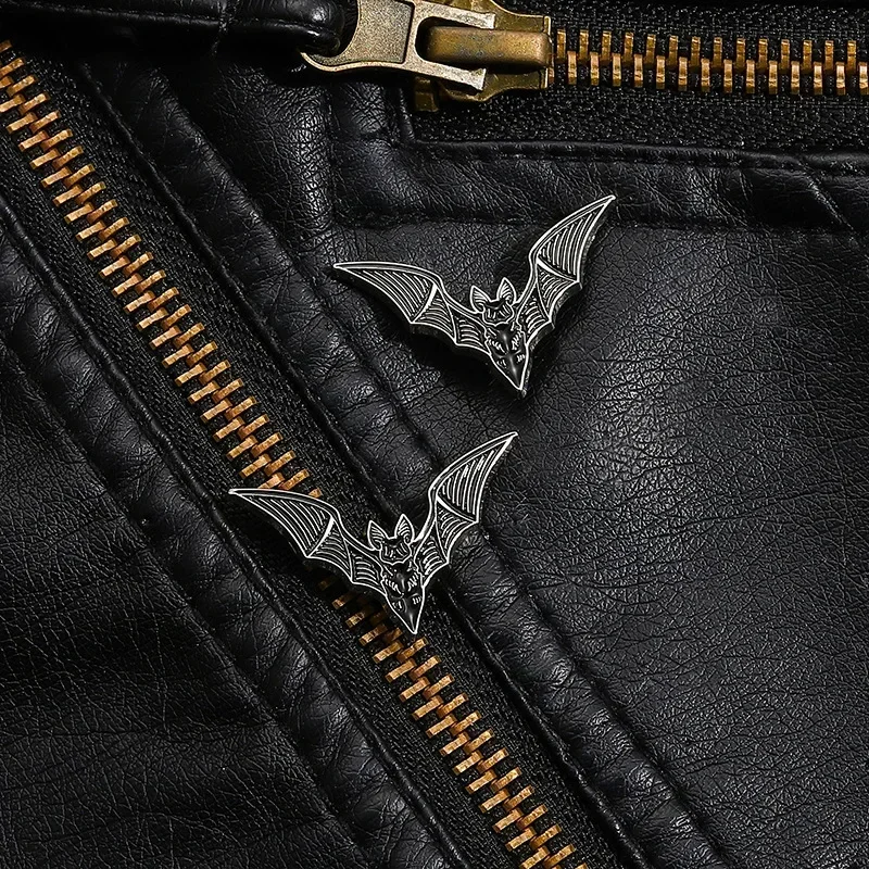 Broszka nietoperz w stylu punk vintage Czarny