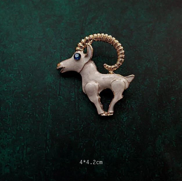Broszki przypinki – owoce, rośliny i zwierzęta Goat