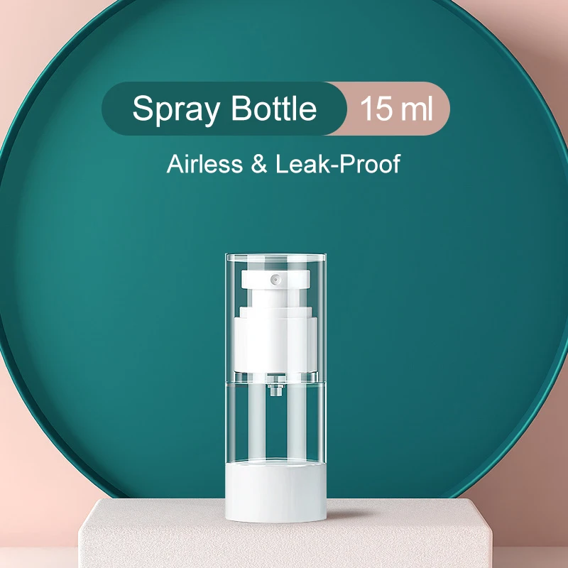 Butelka airless z pompką próżniową 15-100 ml do kremów i serum Jasnoszary