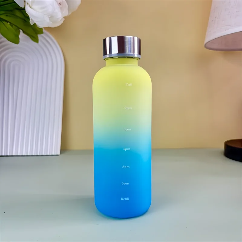 Butelka motywacyjna 550 ml z oznacznikiem czasu, matowa, bez BPA Fioletowy/фиолетовый