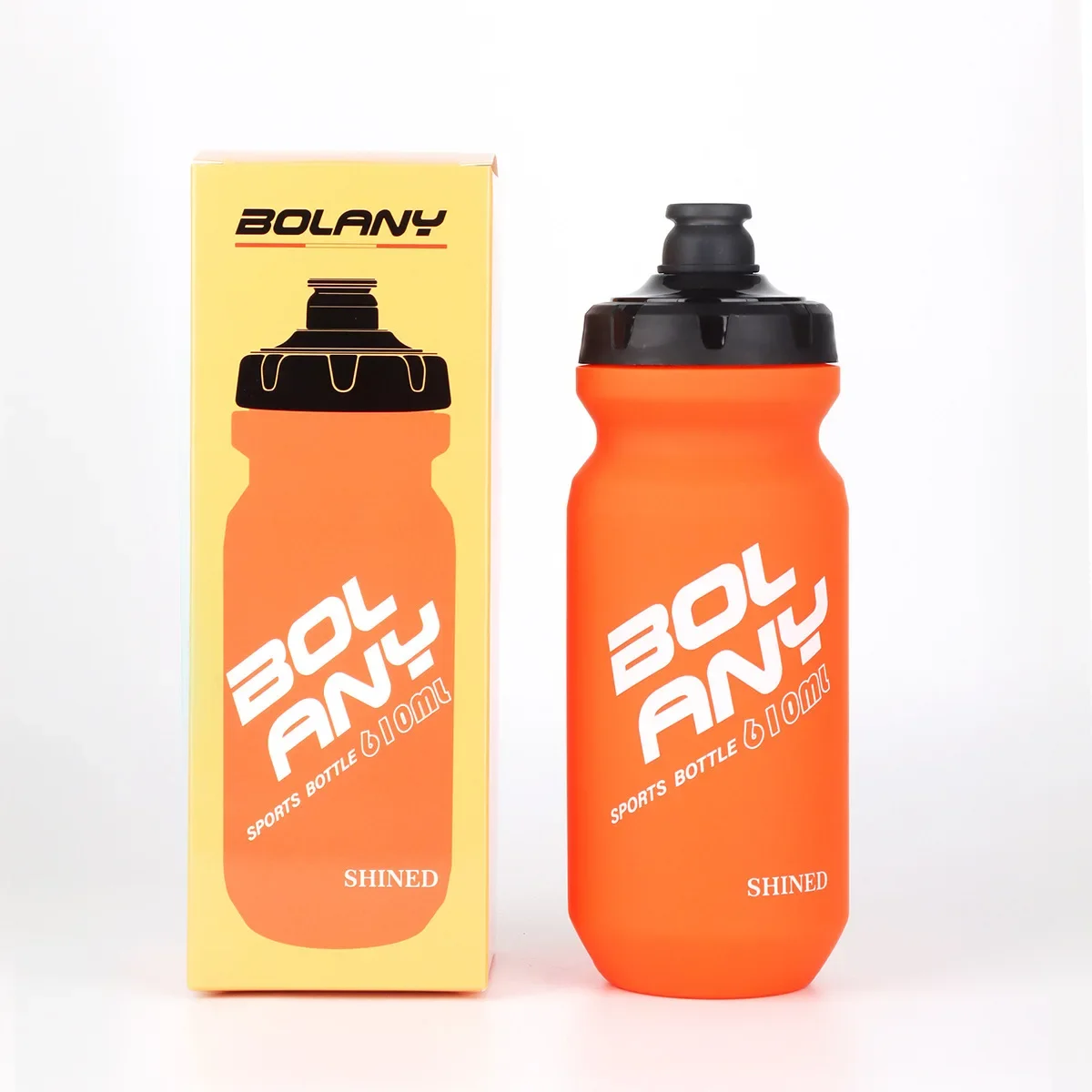 Butelka rowerowa do wyciskania 610 ml z gumową powłoką Biały