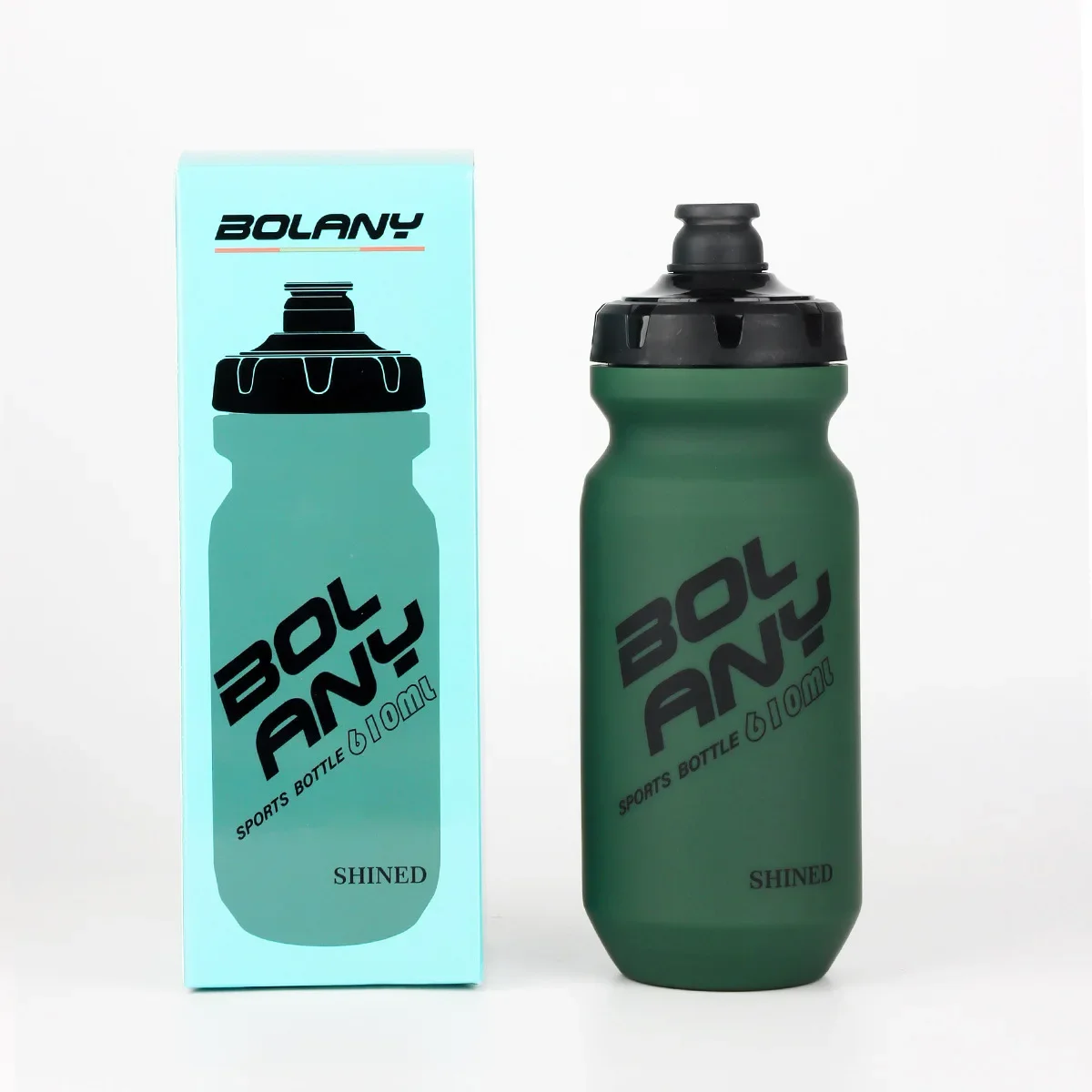Butelka rowerowa do wyciskania 610 ml z gumową powłoką Czerwony