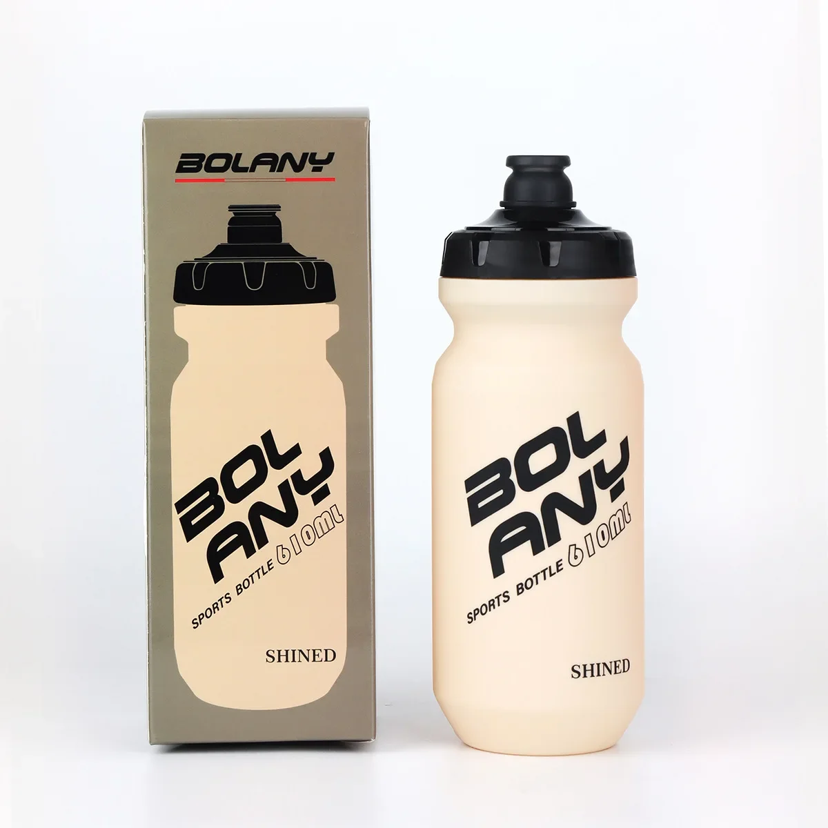 Butelka rowerowa do wyciskania 610 ml z gumową powłoką Zielony