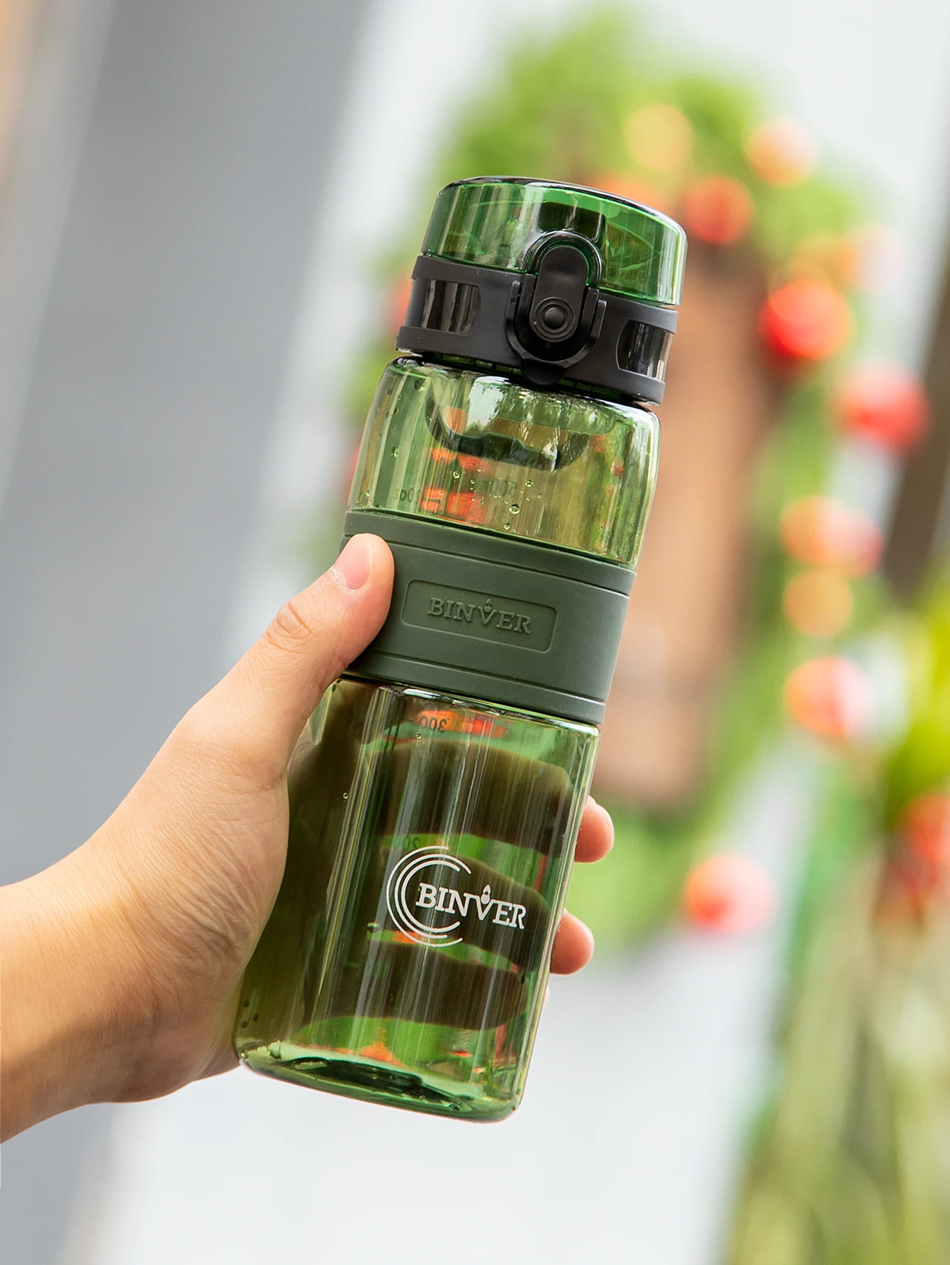 Butelka sportowa 500 ml z filtrem do herbaty przezroczysta Zielony
