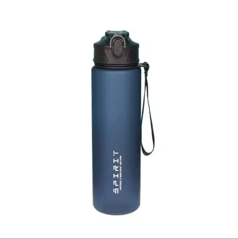 Butelka sportowa 750 ml ze słomką i pętelką, bez BPA Niebieski