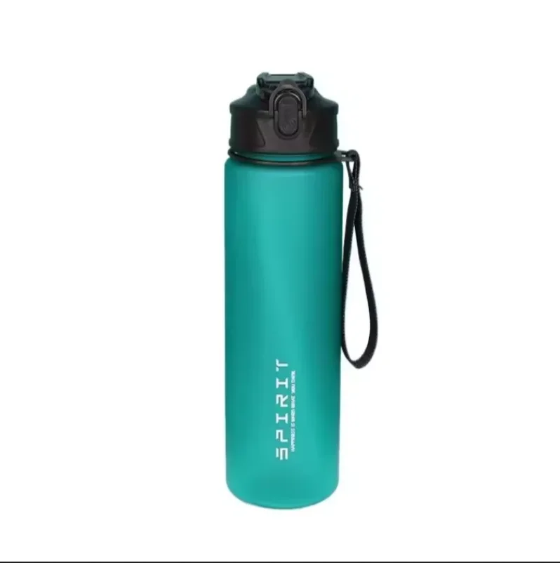 Butelka sportowa 750 ml ze słomką i pętelką, bez BPA Zielony