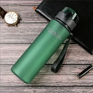 Butelka sportowa szczelna na wędrówki i podróże 400–560 ml żółty