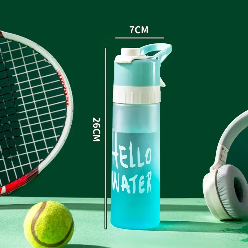 Butelka na wodę ze sprayem 650 ml BPA Free do sportu i fitnessu Biały