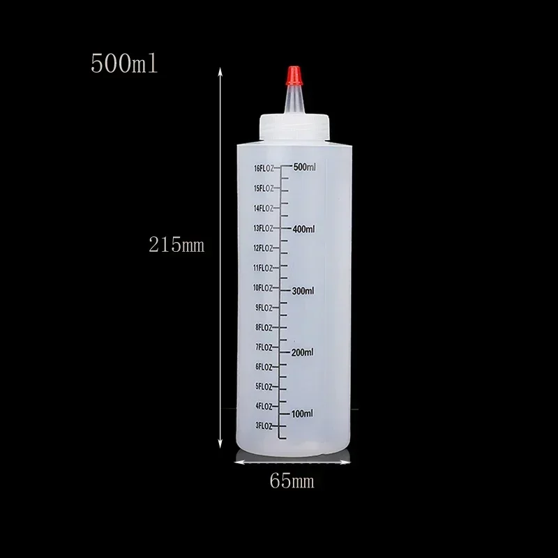 Plastikowe butelki do wyciskania sosów – 120 ml do 1000 ml Bordowy